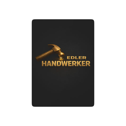 Edler Handwerker Schnapskarten – Schwarzes Design mit Gold Logo | Lustige Baustellen Karten